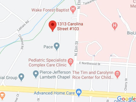 Google map of 1313 Carolina St, Greensboro, NC